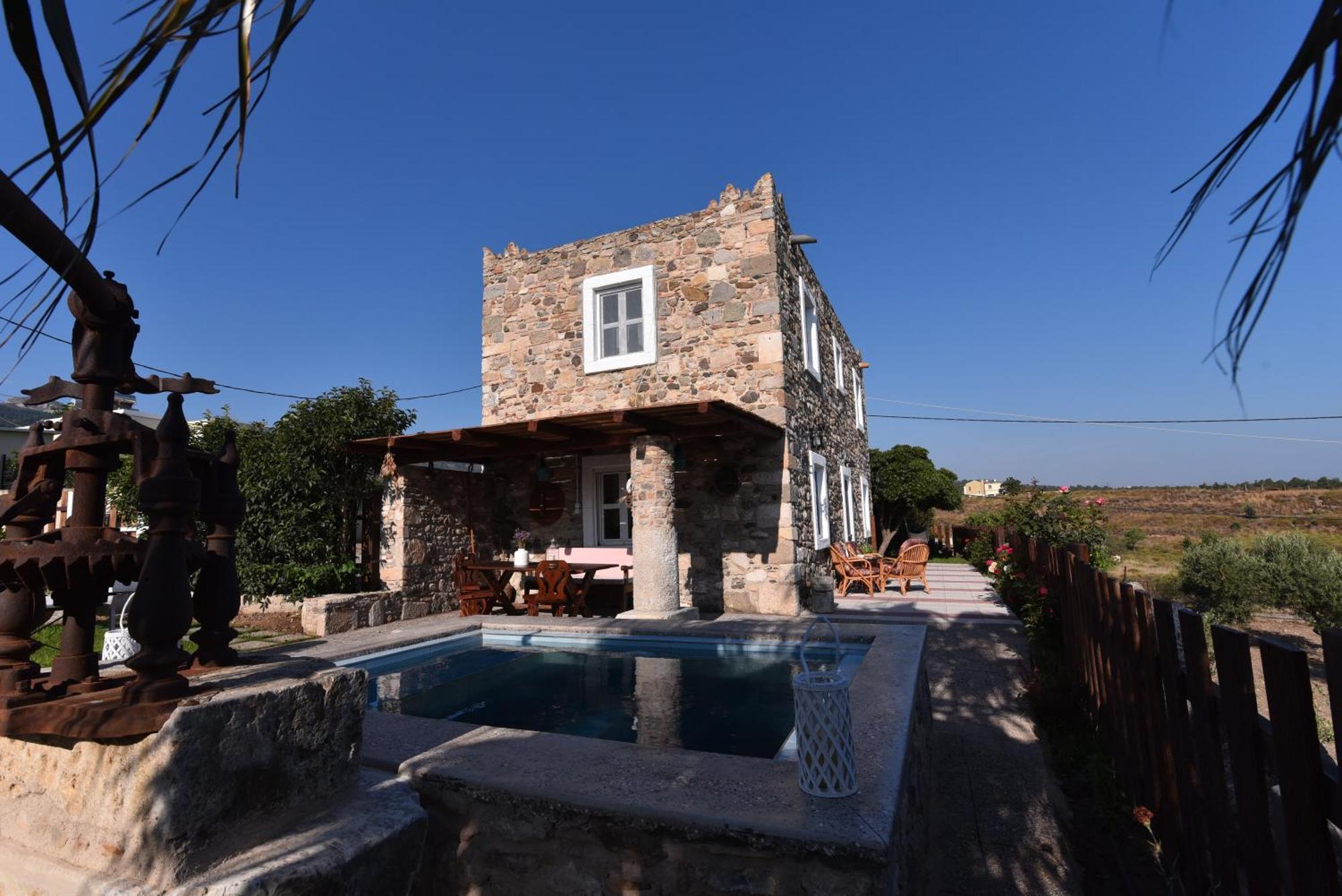 Traditional Kos Villa With Swimming Pool, Lawn Yard And Bbq Экстерьер фото