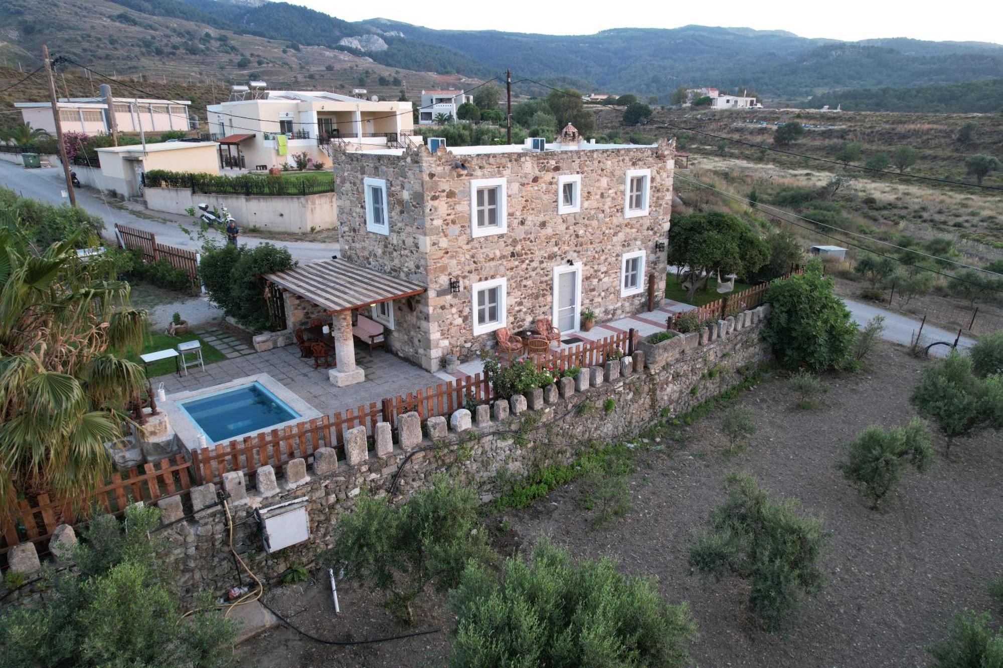 Traditional Kos Villa With Swimming Pool, Lawn Yard And Bbq Экстерьер фото